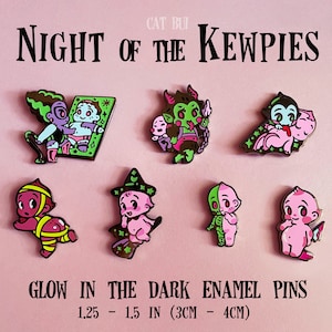 Night of the Kewpies - Glow in the Dark Enamel Pins