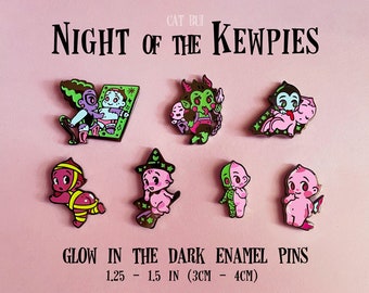 Night of the Kewpies - Glow in the Dark Enamel Pins
