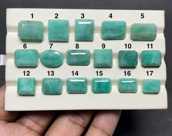 Natural Sakota Emerald Faceted Cabochons: Gemstone for Jewelry Making, Wire Wrapping, Metalsmith Supplies