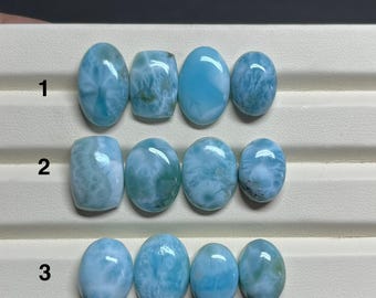 Natural Larimar Cabochon: Gemstone for Jewelry Making, Metalsmith Silversmith Supplies (13-18mm)