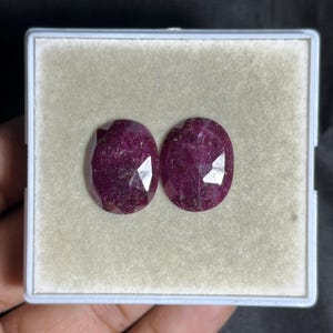 Natural Ruby Rose Cut Pairs Cabochon: Gemstone for Jewelry Making, wire wrapping, metalsmith supplies