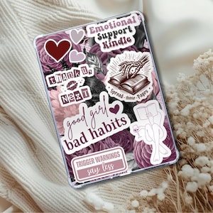Good Girl Bad Habit Bookish Kindle Case Insert: Smutty E-Reader Decor for Book Lovers