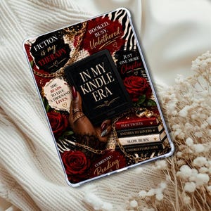 Lacy Animal Print Kindle Insert: Melanated Bookish Era eReader Decor