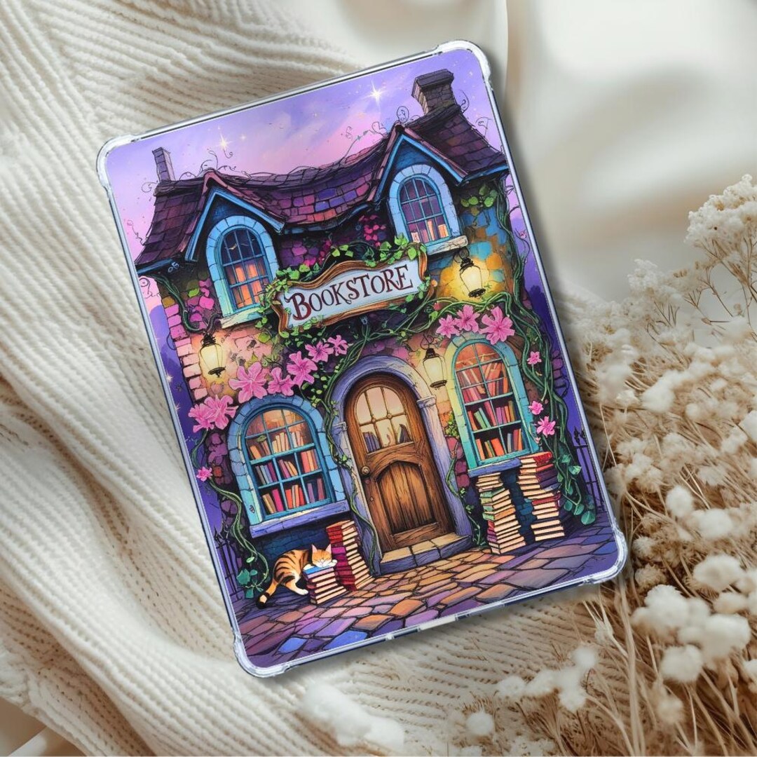 Whimsical Bookshop Kindle Insert : Playful Fantasy E-reader Decor for ...