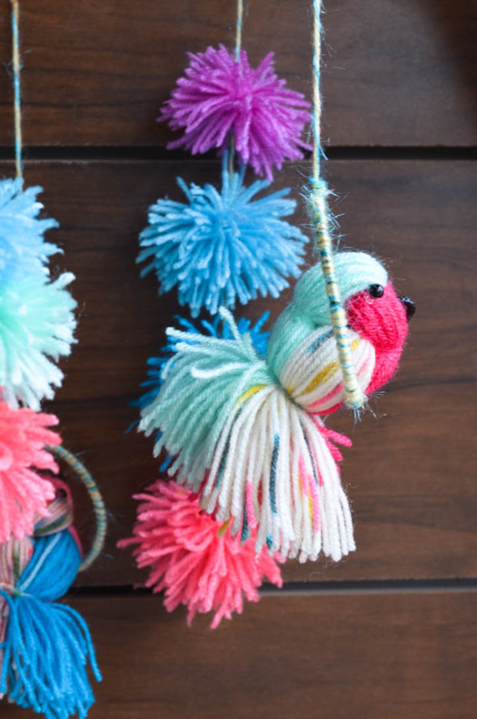 Yarn Wrapped Tassel Yarn Tassel Garland Yarn Wallhanging Etsy