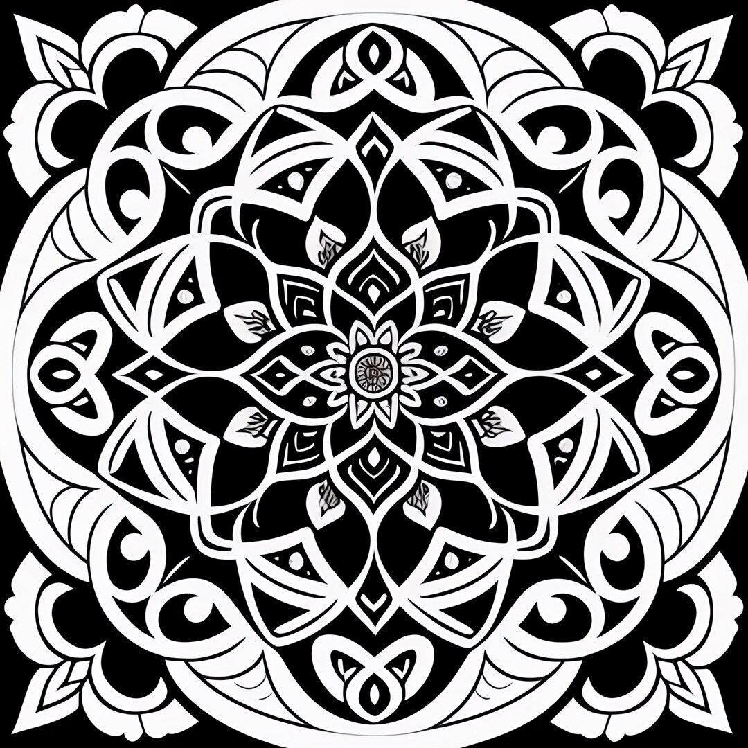 Nine Unique Mandalas Coloring Pages for Adult - Etsy