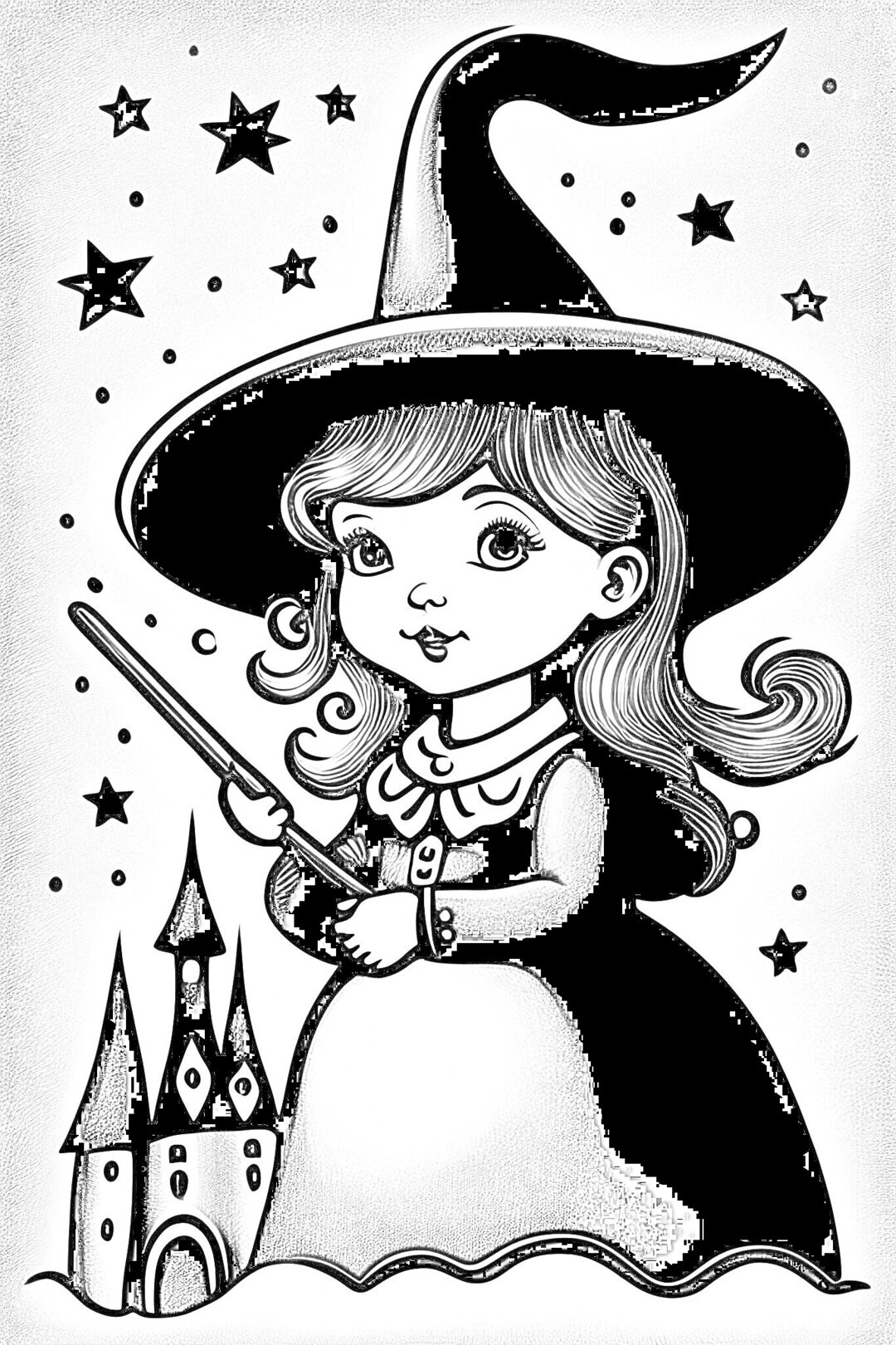 7 Cute Witch Coloring Pages Kids Coloring Pages - Etsy