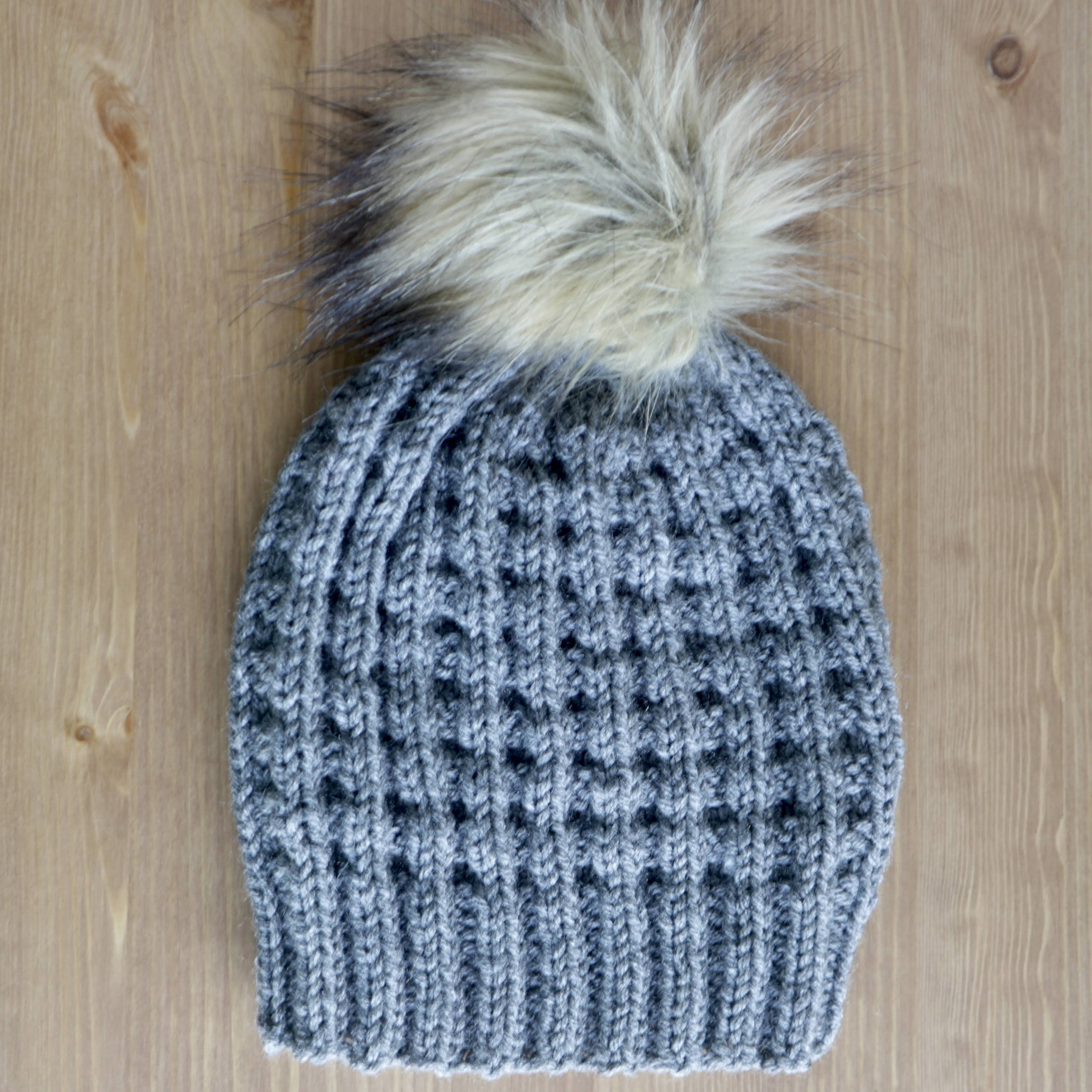The waffle hat knitting pattern etsy