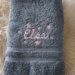 Handtuch Sterne #7 mit Namen bestickt W618