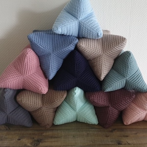 Leseknochen Nackenkissen Lesekissen Waffelpique Waffel 24 Farben W1454