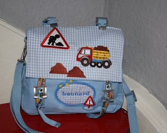 Kindergartentasche Tasche Baustelle Kipper mit Namen