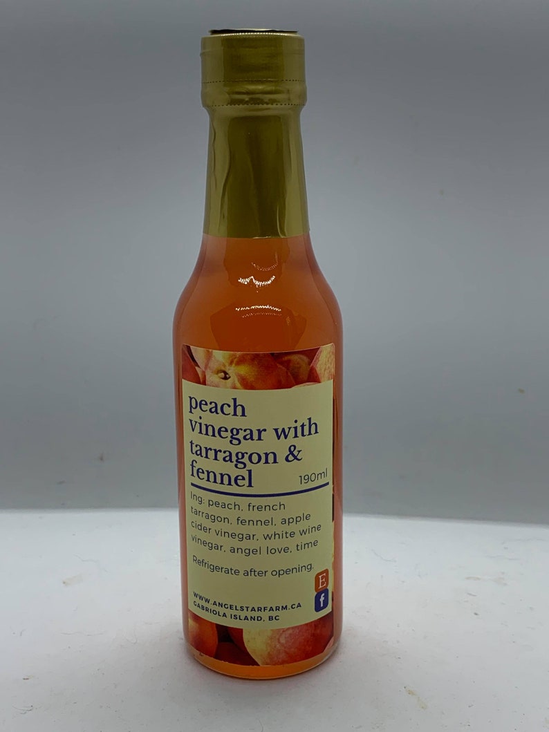 Infused Vinegar Peach Tarragon Fruit & Herbal Vinegar Etsy