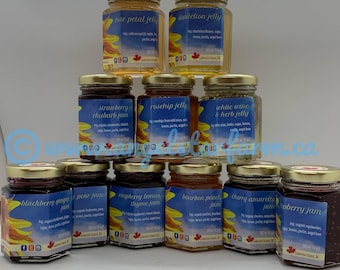 12 pots de confiture artisanale maison 4 oz