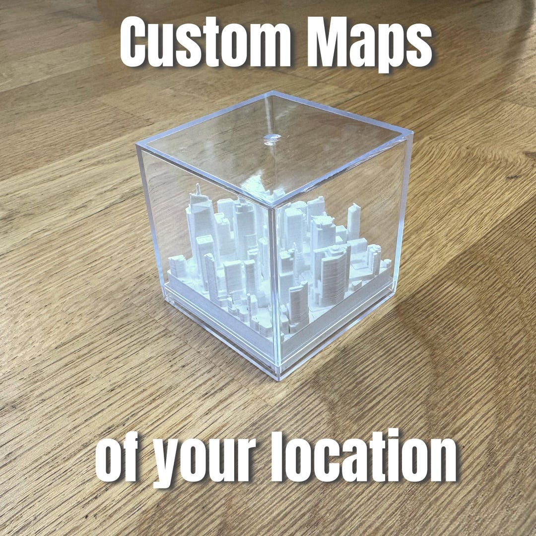 Custom Mini 3D City Map | City & Topography - Etsy