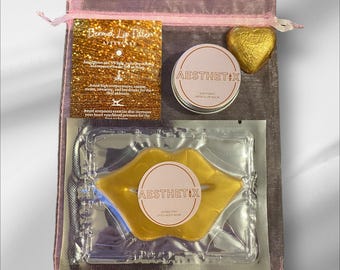 20 CUSTOMISED / PERSONALISED Arnica Lip balm aftercare LUX Bags + Hydrating Collagen Vitamin E & Hyaluronic acid Lip Mask.  Lip filler