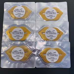 20 masques pour les lèvres au collagène personnalisés - Traitement hydratant à l'acide hyaluronique