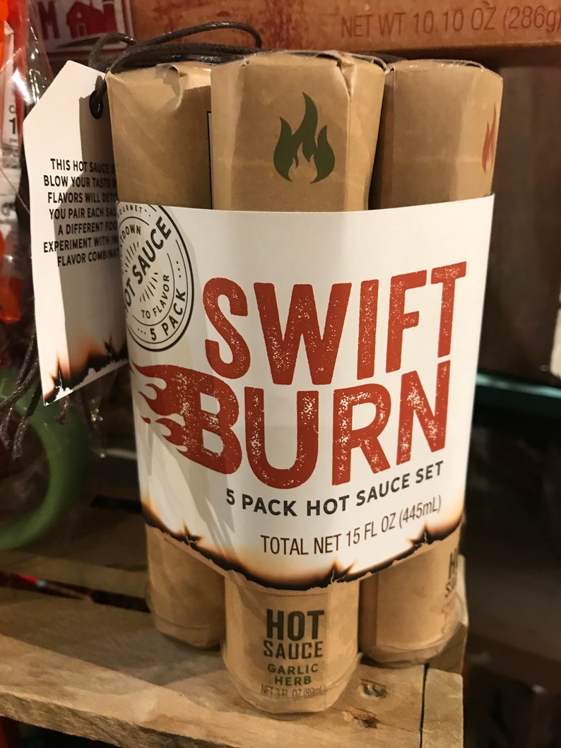 Swift Burn Hot Sauce 5 Different Sauces That Look Like 5 Etsy