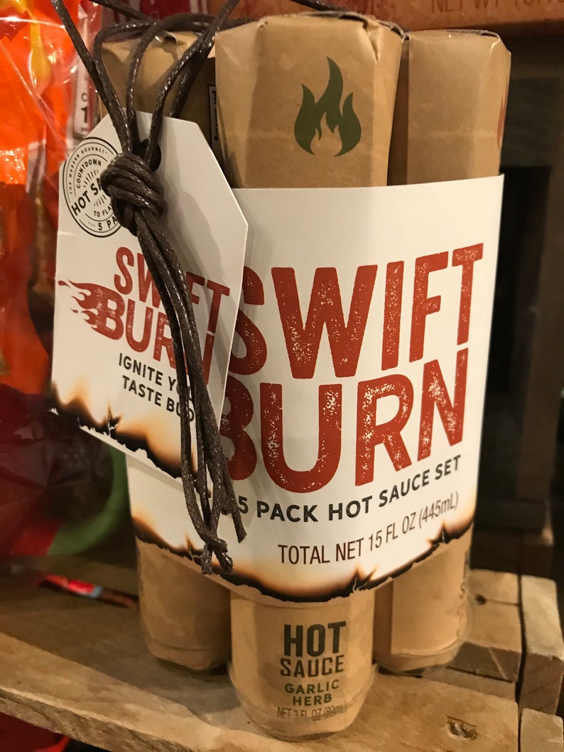 Swift Burn Hot Sauce 5 Different Sauces That Look Like 5 Etsy