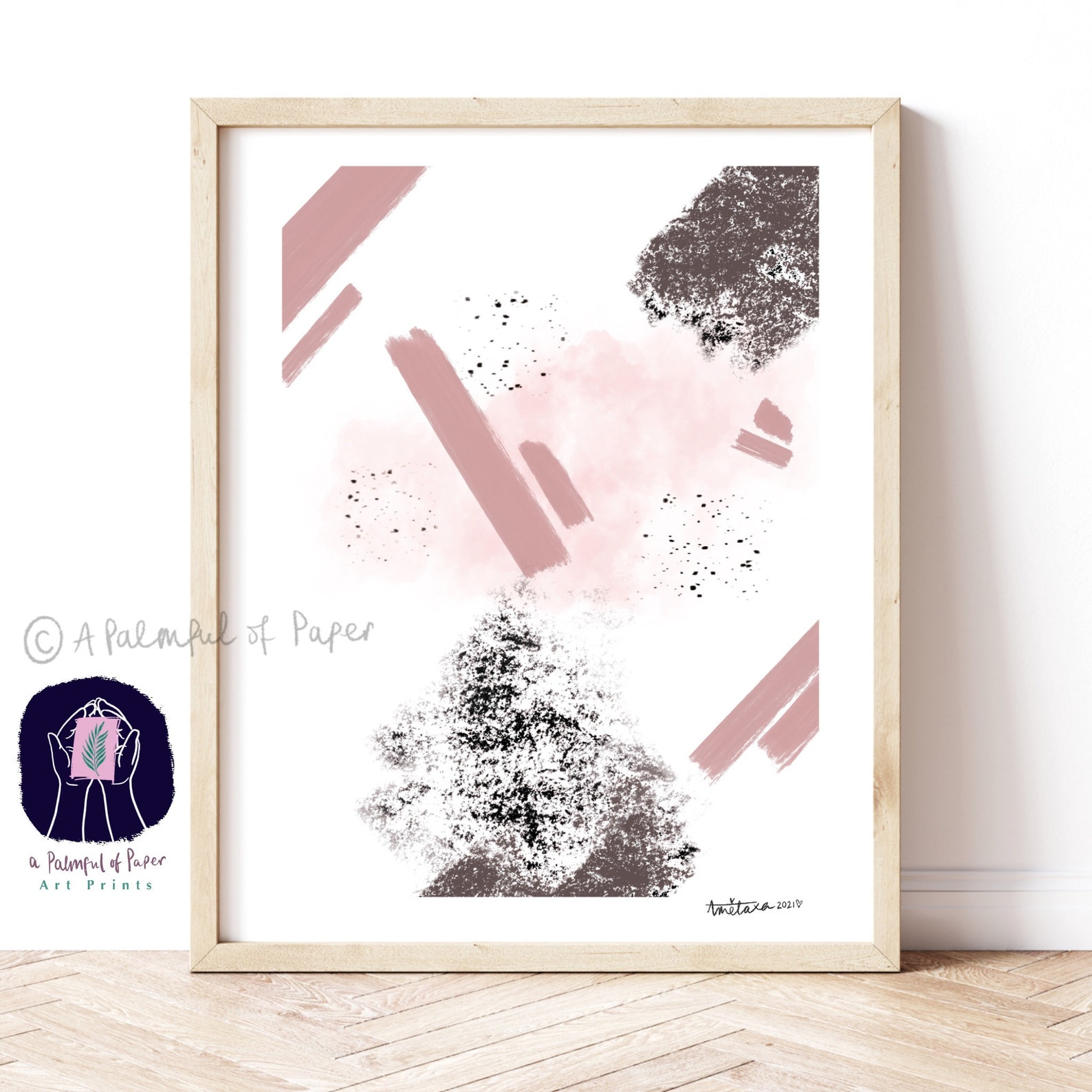 Abstract Print Blush Artwork Modern Décor Minimalist Etsy
