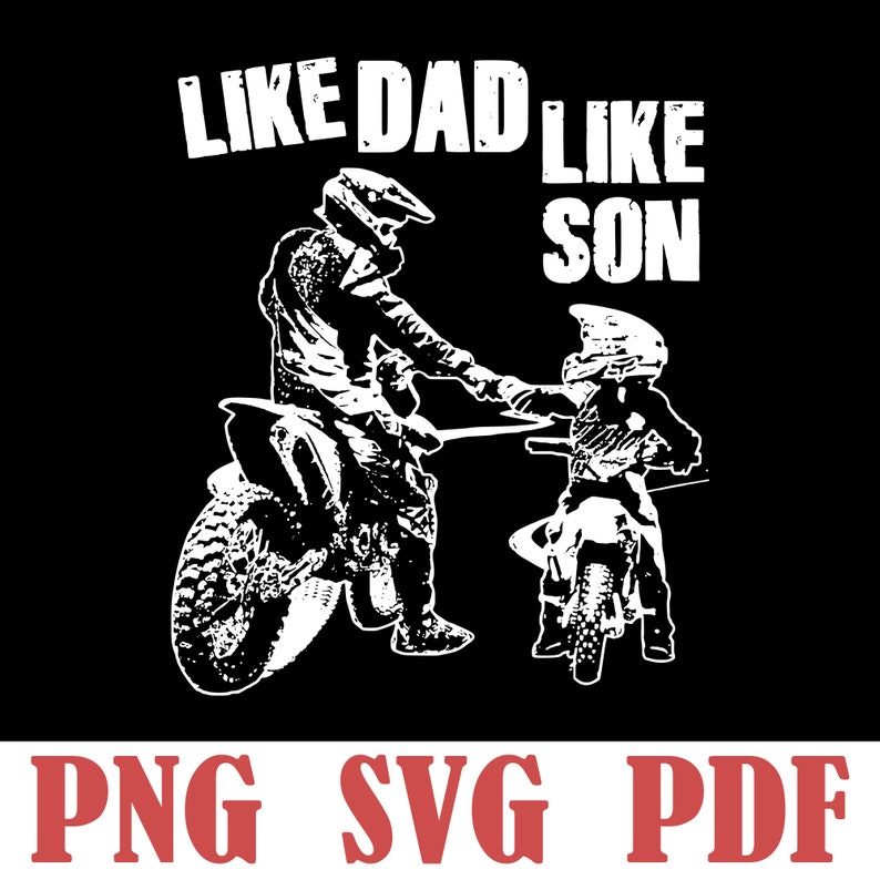 Download Like dad Like Son Motorbike Lovers Motorbike svg | Etsy