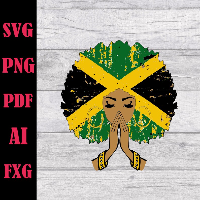 Download Jamaican Flag Black Woman svg Melanin Queen Afro svg Diva ...