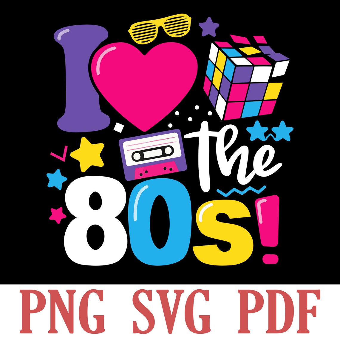 I loves 80's svg 80's Rock svg png 80's | Etsy