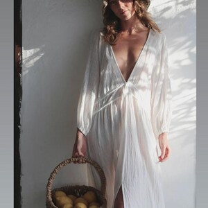 Vestido Bohemio Paloma, hecho de algodón gauza 100% image 1