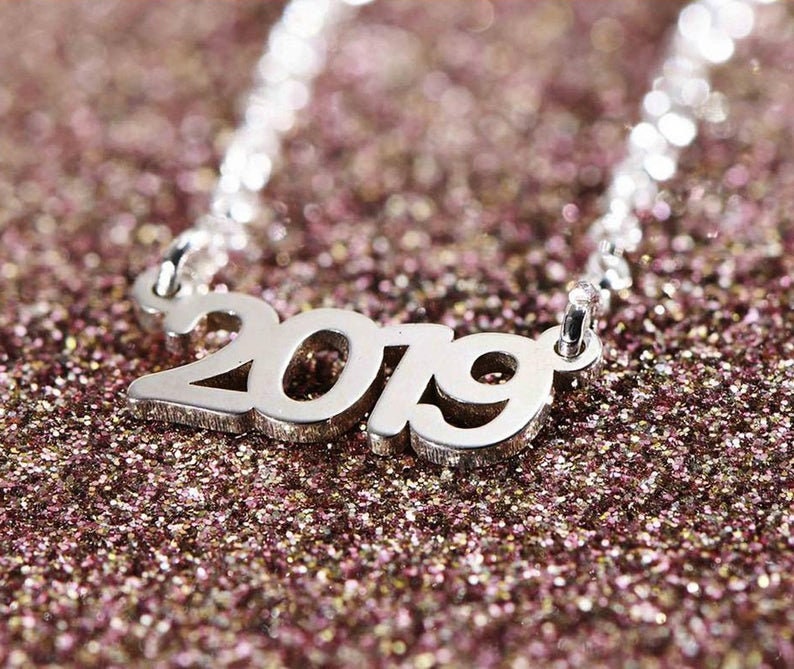Anniversary Necklace-Birthday Necklace Birth Year date Chain Necklace Customized Year Number Necklace Birth year necklace Gift Necklace