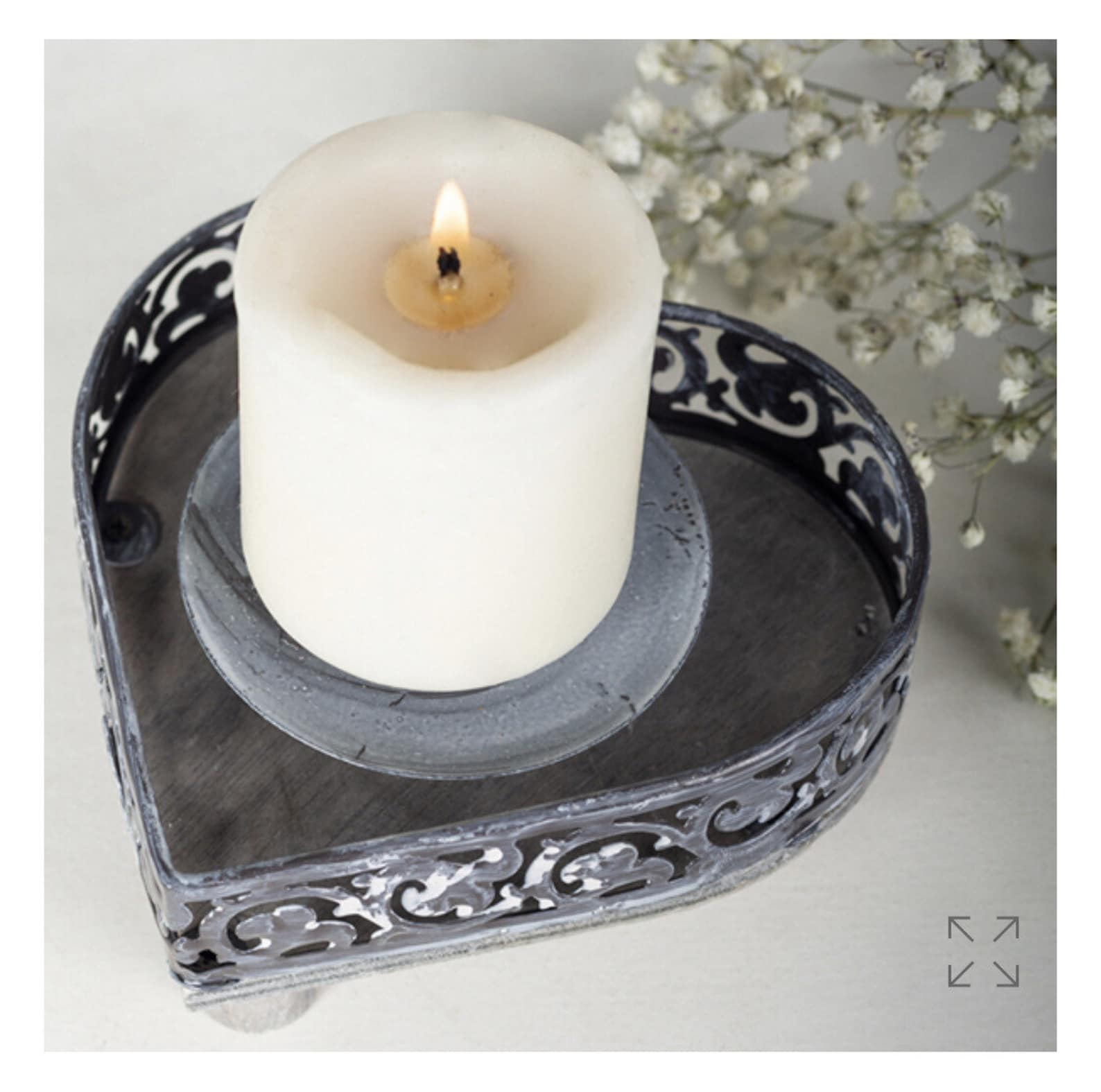 Metal Heart Candle Holder Etsy