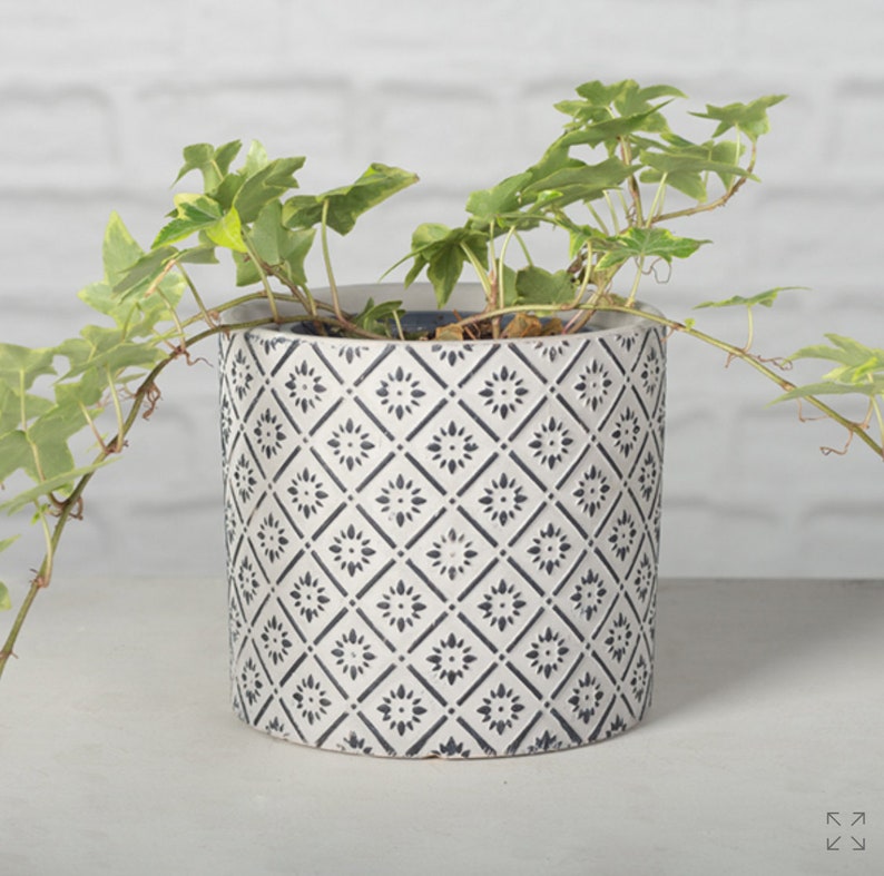 Vintage Cement Plant Pot Collection Etsy