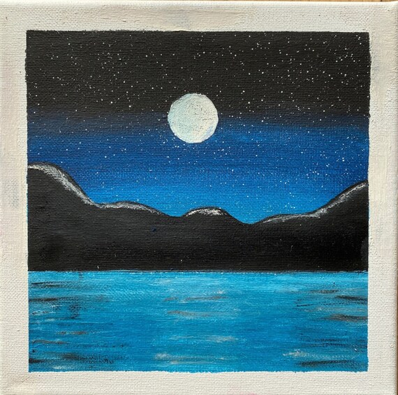 Night Sky Painting Acrylic