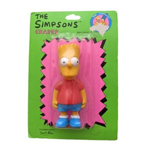 1990 Bart Simpson Eraser Vintage Simpson&#39;s Collectible NEW