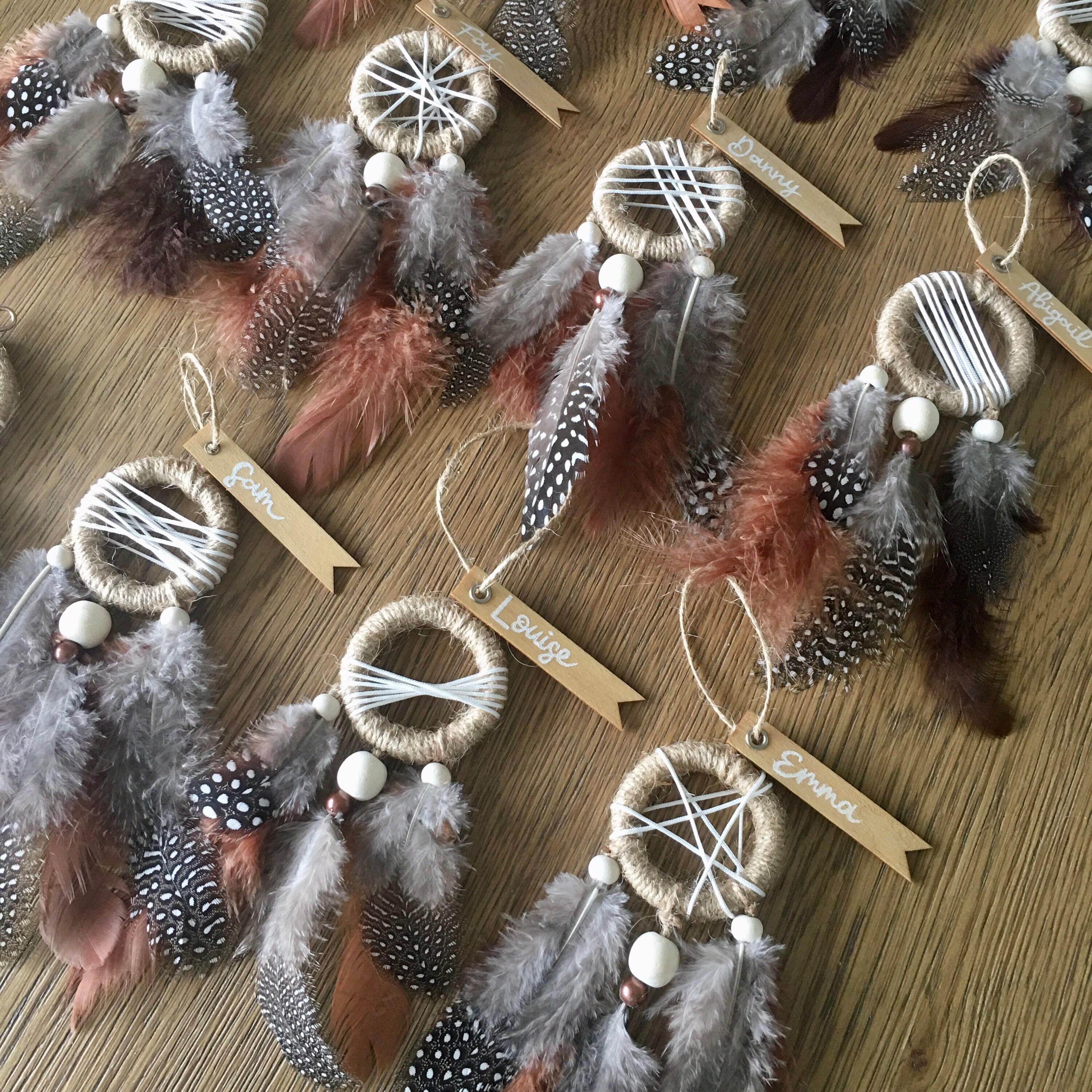 Set of 50 Personalised Mini Dream Catchers Wedding Etsy