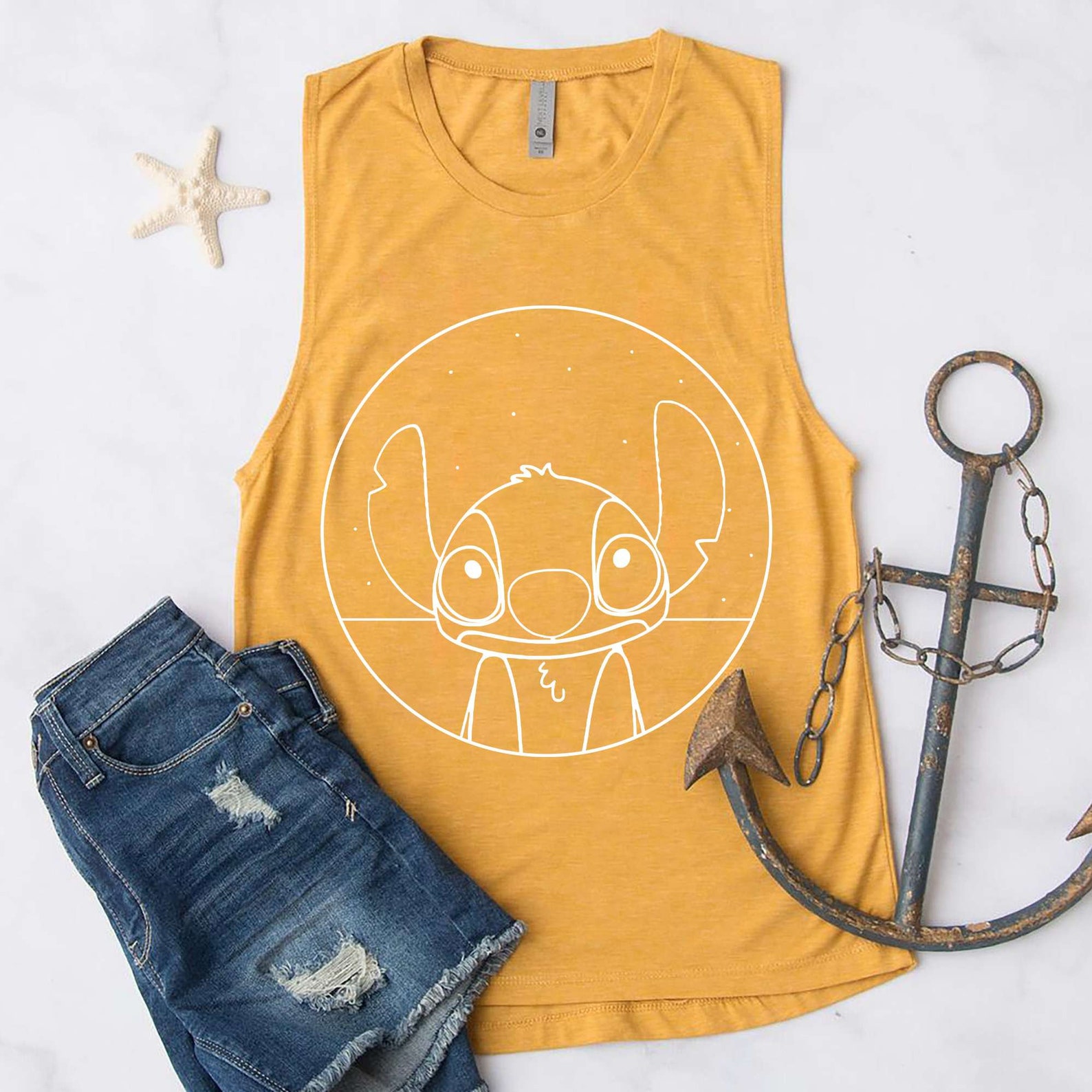 Stitch Tank Top Lilo And Stitch Tank Disney Stitch Tank Etsy