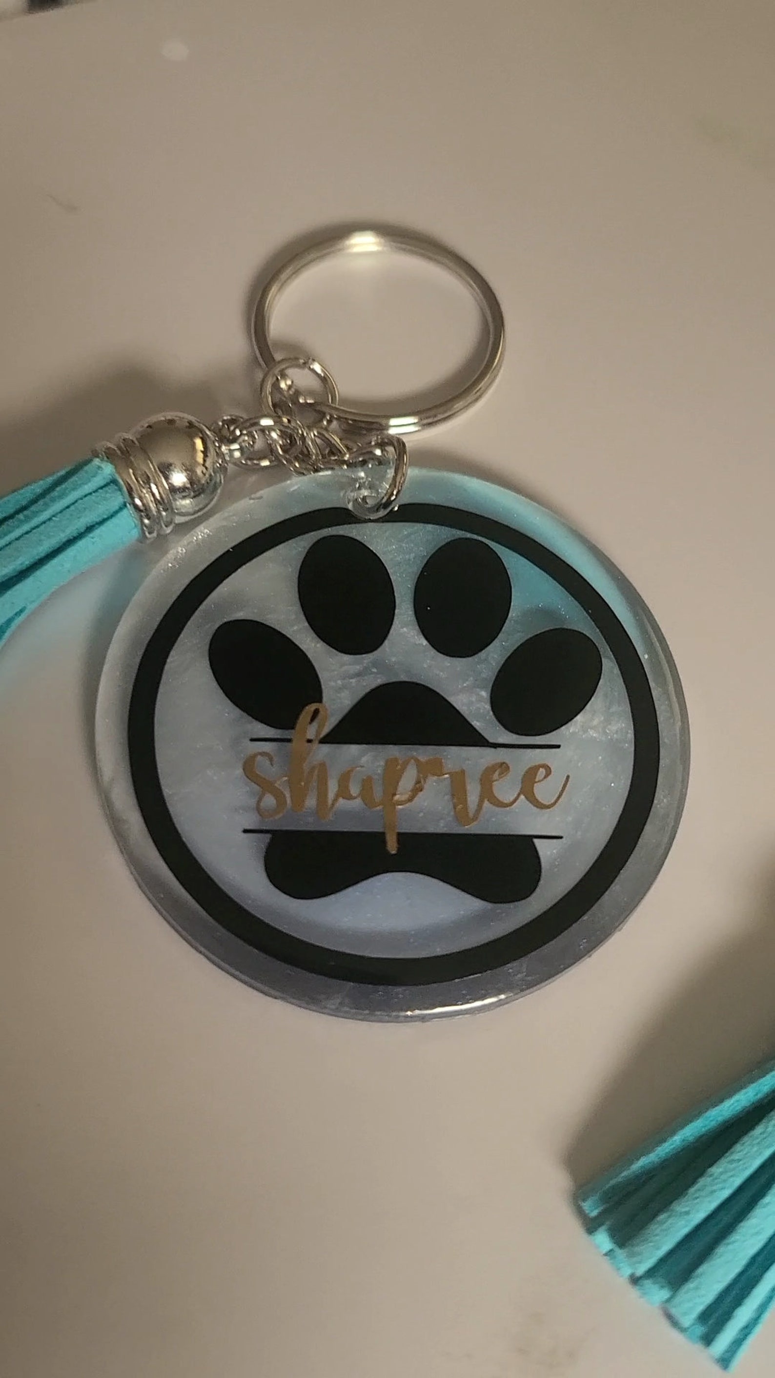 Custom Dog Logo Name Keychain Etsy UK