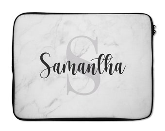 personalised marble macbook case
