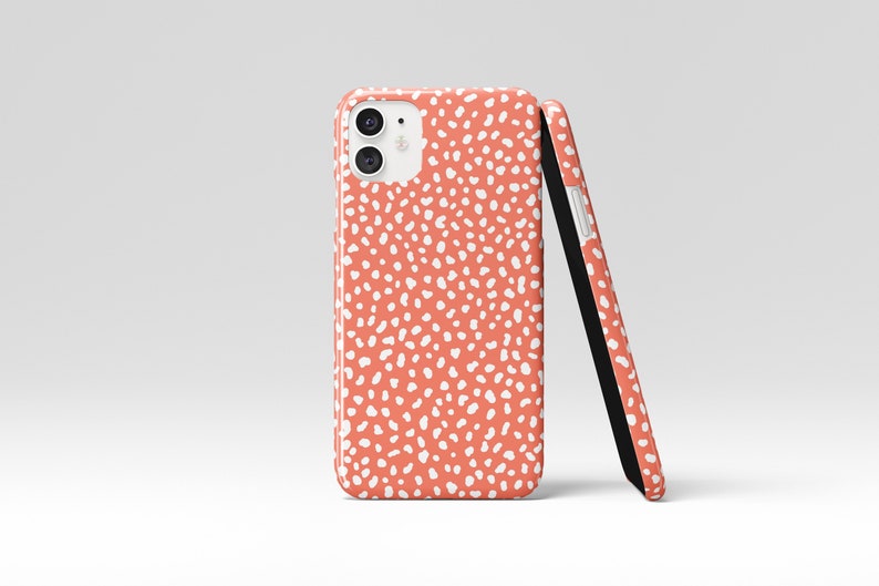iPhone Cases Samsung Cases Dotty Dots Phone Case S20 S10 S9 Dotty Coral Phone Case 12 11 10 X XS XR Pro Plus Max
