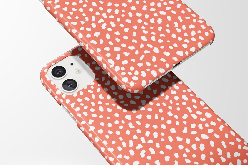 iPhone Cases Samsung Cases Dotty Dots Phone Case S20 S10 S9 Dotty Coral Phone Case 12 11 10 X XS XR Pro Plus Max