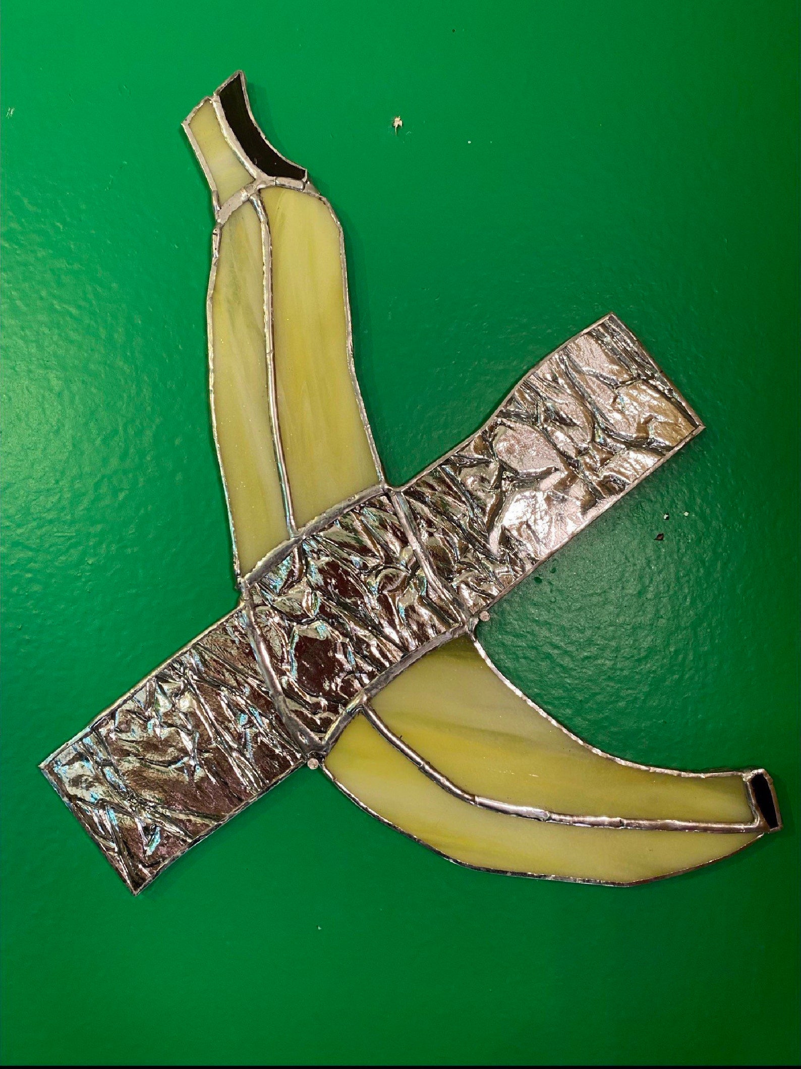 Banana Ducttaped to Wall Etsy