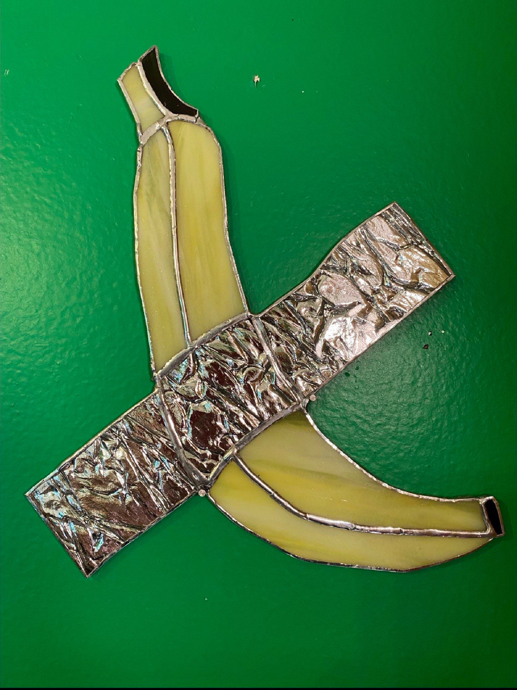 Banana Ducttaped to Wall Etsy