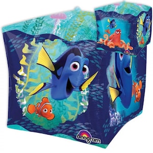 2 pcs. Disney finding dory cubes 15” foil balloons party Supply