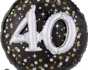 40 Mylar balloon birthday 3D effect jumbo 27” happy birthday balloon