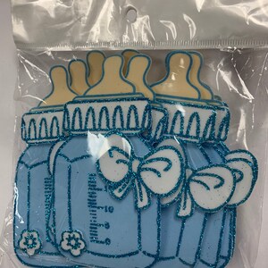 10 baby shower baby blue foamy bottle favors Party Decoration