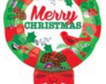 21” merry Christmas mylar foil balloon party supply