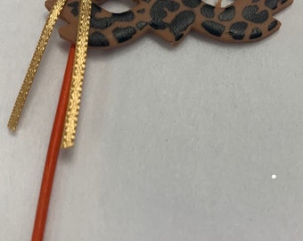 12 mini masquerade mask leopard print favors quinceañera Decoration Party supply