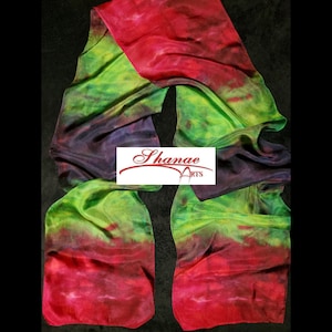 Red Green Black Scarf| Praise Scarf| Christian Gift| Graduation Gift| Colorful Silk Scarf| Faith Gift| Culture| Strength Faith Scarf