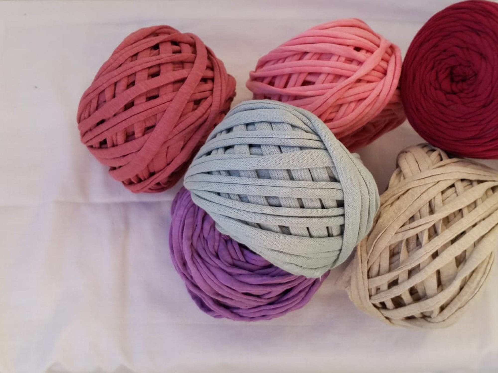 Crochet Tshirt Yarn, Hand-dyed Yarn for Basket, Multicolored Tshirt Yarn,  Jersey Knitted Yarn, Tyarn for Bag, 109 Yards Yarn 