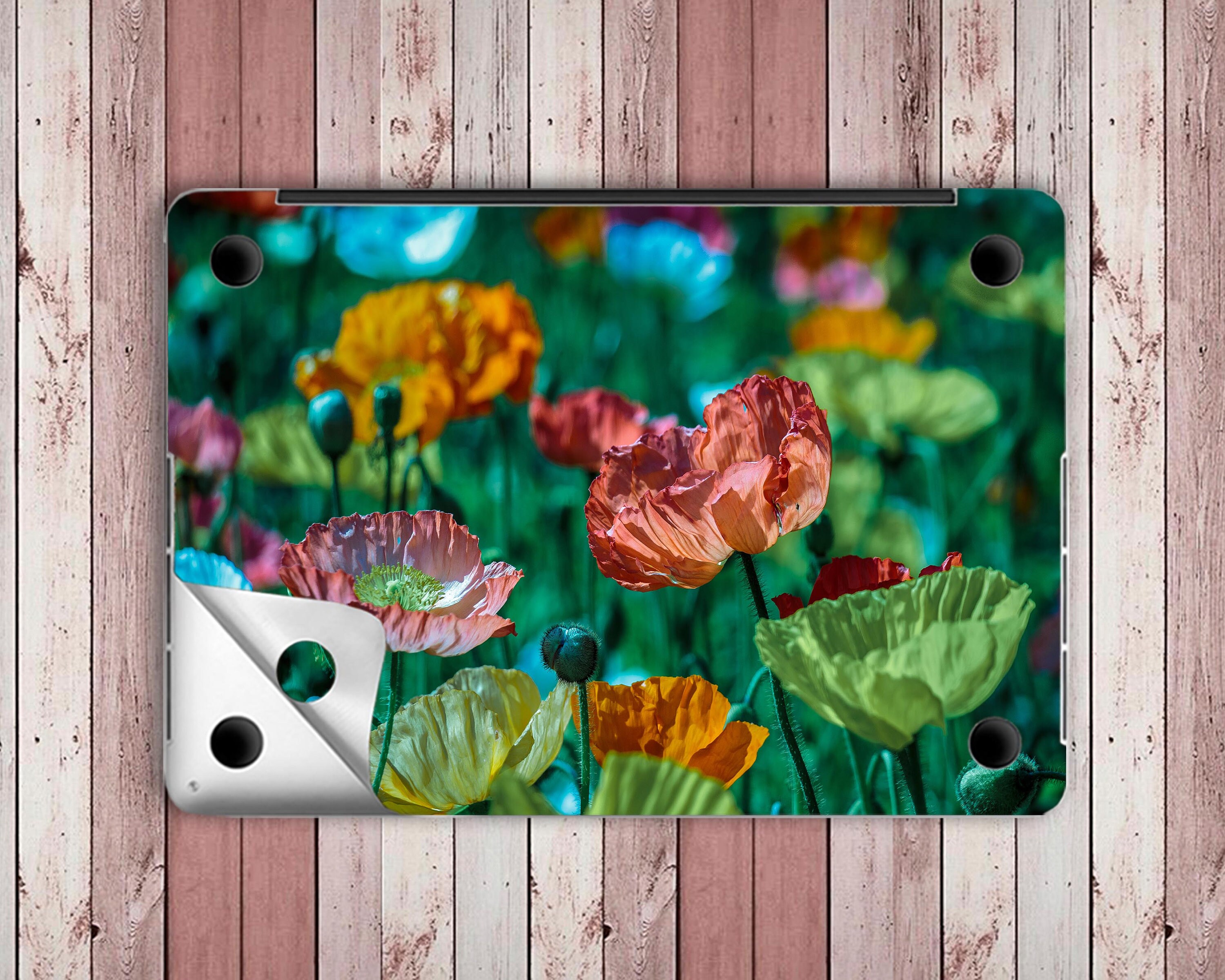 Flower Macbook Skin Macbook Pro 13 M1 Laptop Skin Macbook Air Etsy