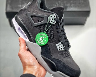 AJ4 Black Canvas