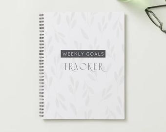 Weekly Goals Tracker | Spiral-Bound Daily Vision Journal (8.5 x 11)